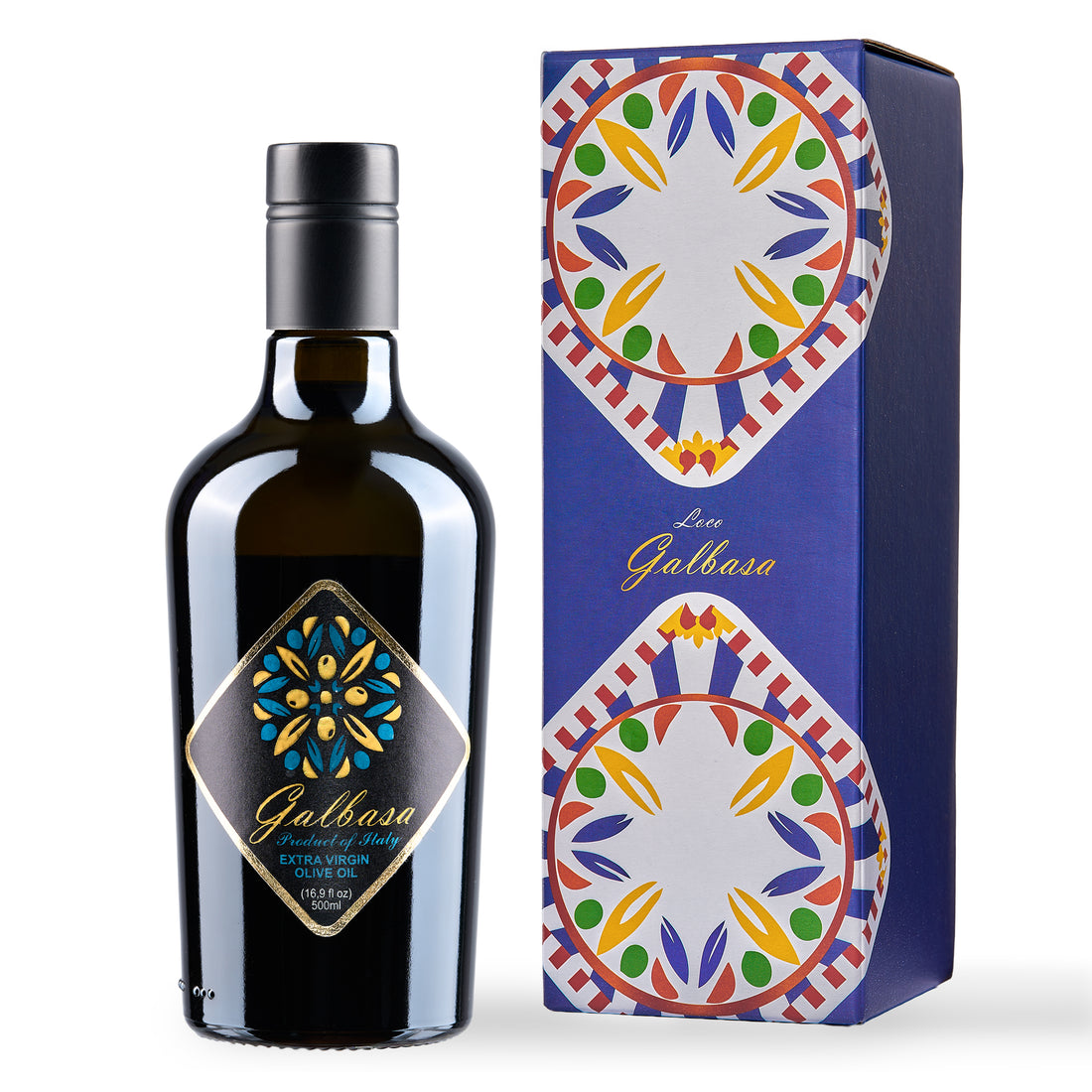 Galbasa - Organic Olive Oil from Sicily, Italy - Extra Virgin, First Cold Pressed, Early Harvest - Polyphenol Rich, Peppery Finish, No Pesticides - 16.9 fl oz
