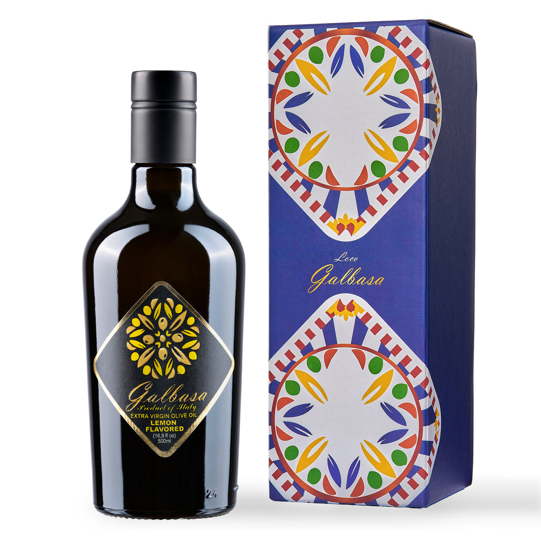 Galbasa - Organic Lemon Oil from Sicily, Italy - First Cold Pressed Extra Virgin Olive Oil and Fresh Lemons - Polyphenol Rich, No Pesticides | 16.9 fl oz